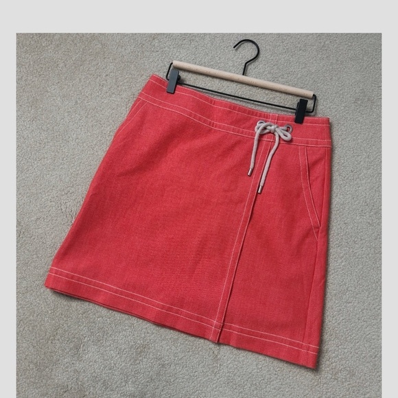 Ann Taylor Petite Skirt A-Line Faux Wrap Mini Skirt Cotton Blend Tie Detail 10P - Picture 6 of 14
